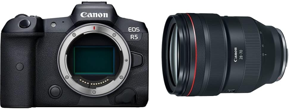 Canon EOS R5 Full-Frame Mirrorless Camera - 8K Video, 45 Megapixel Full-Frame CMOS Sensor, DIGIC X Image Processor, Up to 12 fps Mechanical Shutter (Body Only)