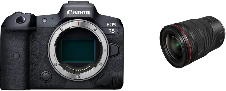 Canon EOS R5 Full-Frame Mirrorless Camera - 8K Video, 45 Megapixel Full-Frame CMOS Sensor, DIGIC X Image Processor, Up to 12 fps Mechanical Shutter (Body Only)